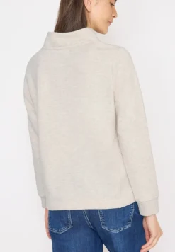 Pullover mit Embroidery oat milk beige melange