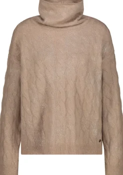 Pullover mit Glitzerdruck milk chocolate