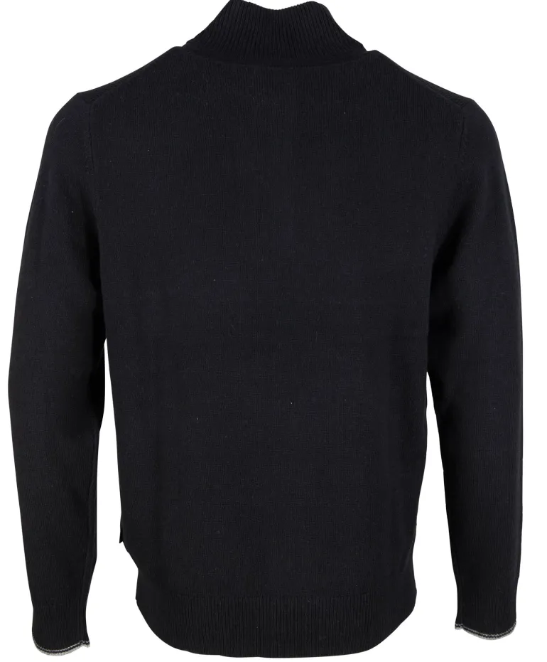 Pullover mit Knopfleiste schwarz