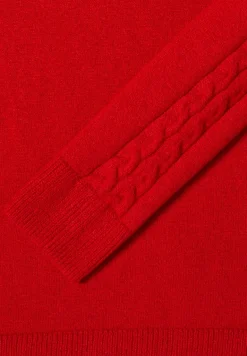 Pullover mit Strickdetail fiery red