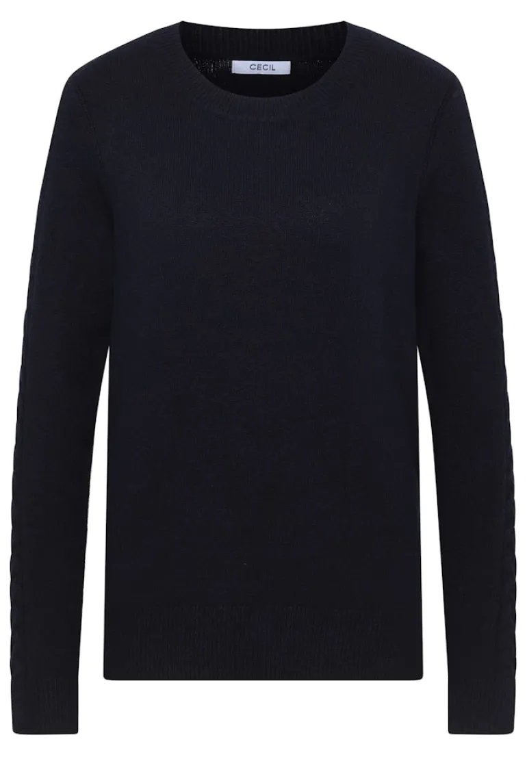 Pullover mit Strickdetail urban dark blue