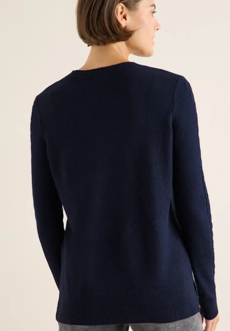 Pullover mit Strickdetail urban dark blue