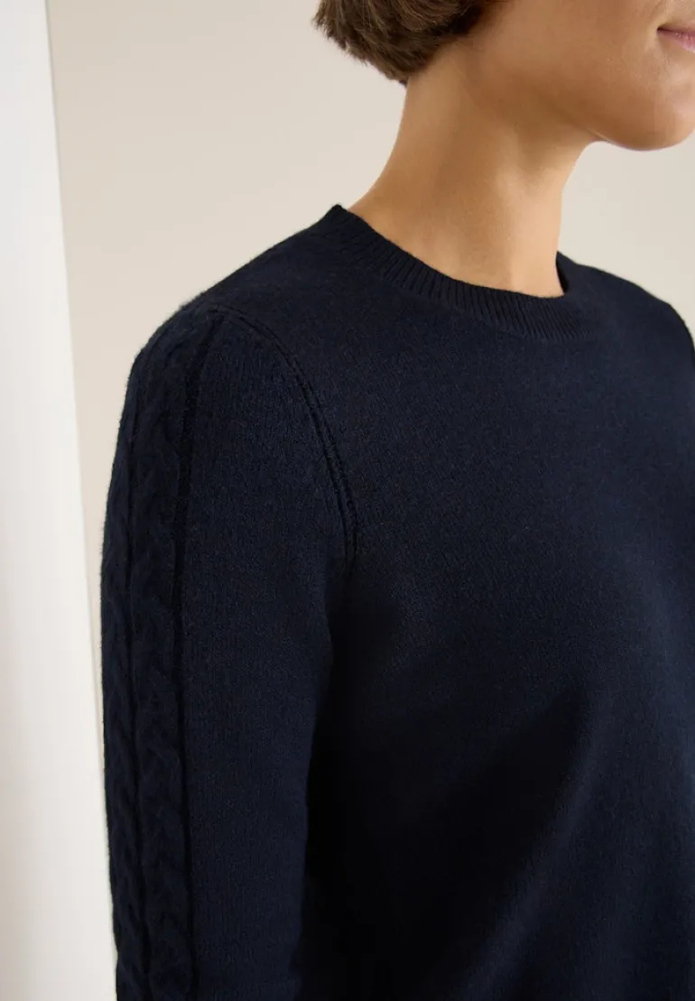 Pullover mit Strickdetail urban dark blue