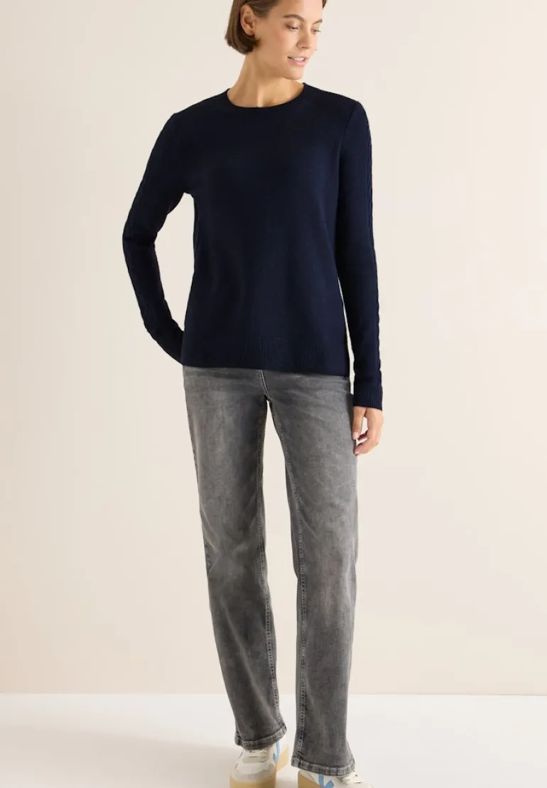 Pullover mit Strickdetail urban dark blue