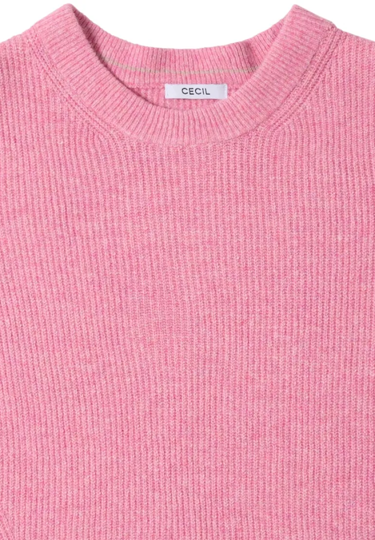 Pullover mit Strukturdetails dark blossom melange