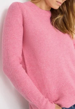 Pullover mit Strukturdetails dark blossom melange