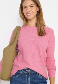Pullover mit Strukturdetails dark blossom melange