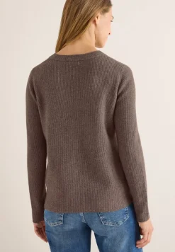 Pullover mit Strukturdetails mushroom taupe melange