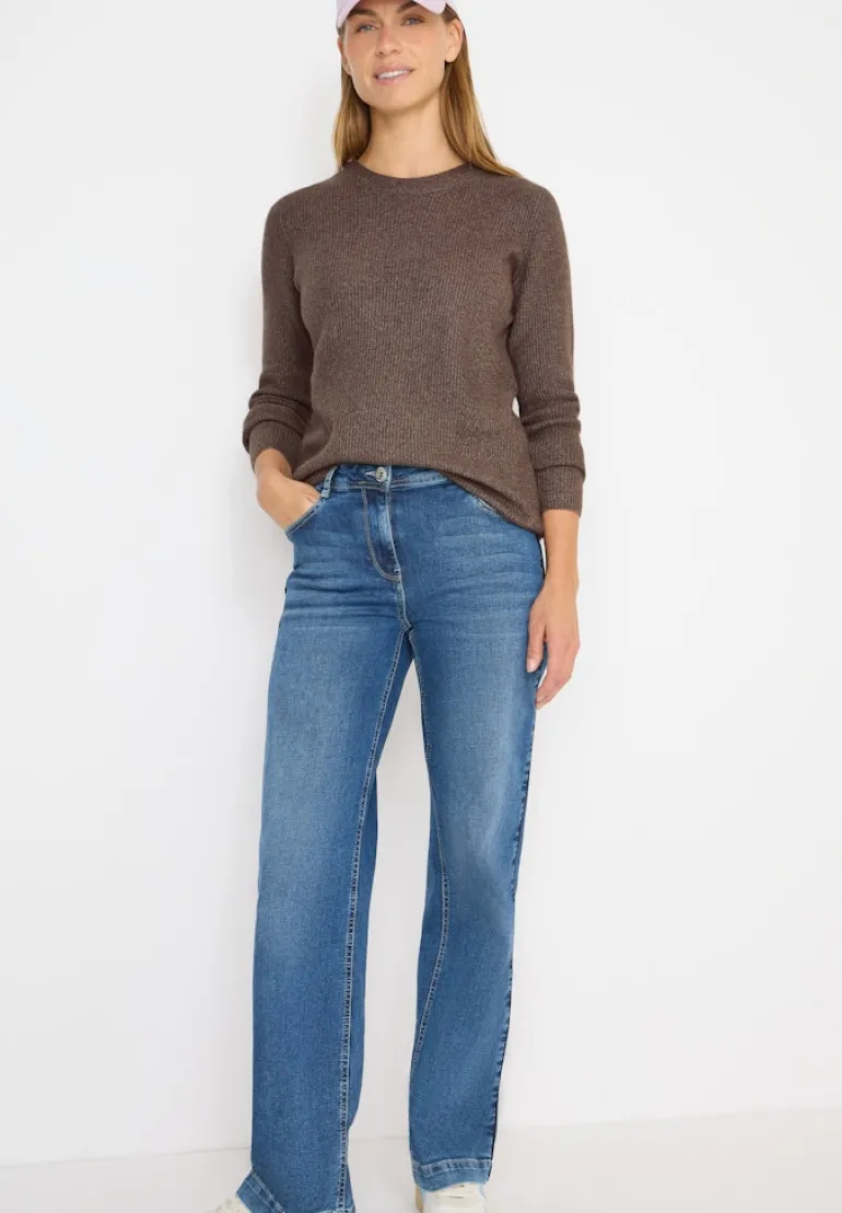Pullover mit Strukturdetails mushroom taupe melange