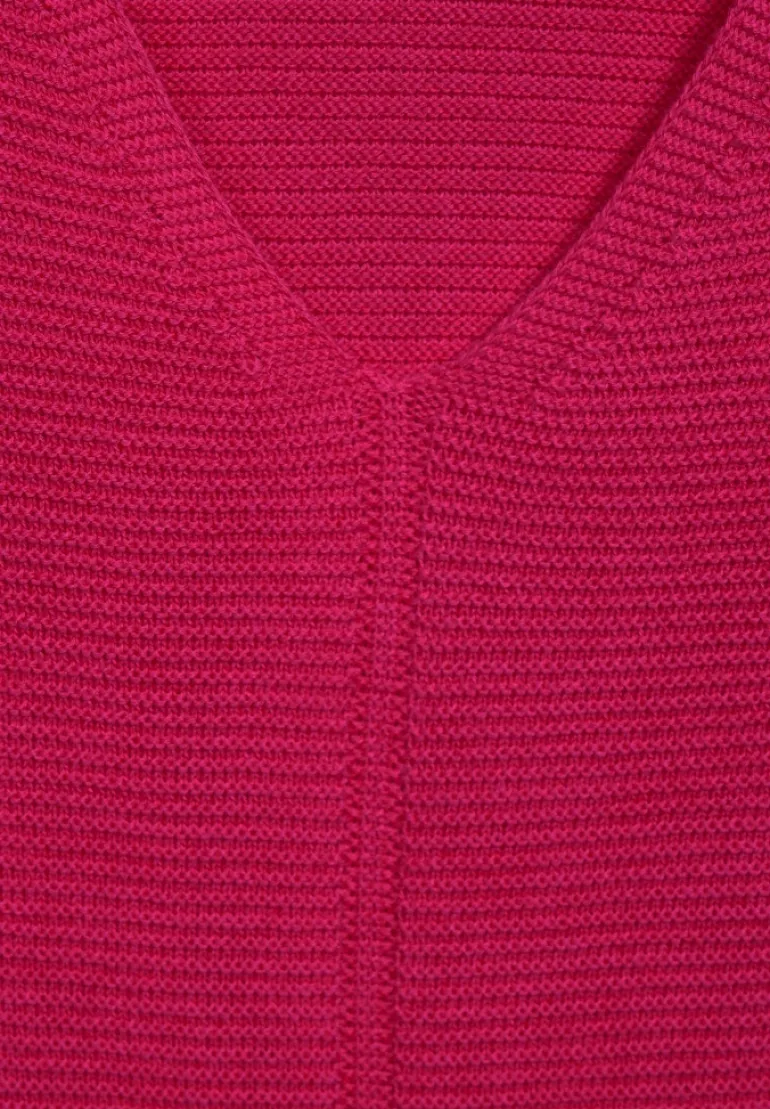 Pullover mit V-Ausschnitt pink sorbet