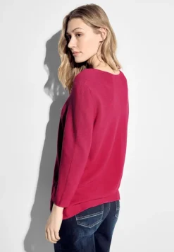 Pullover mit V-Ausschnitt pink sorbet