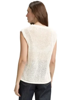 Pullunder mit Lochmuster whisper white