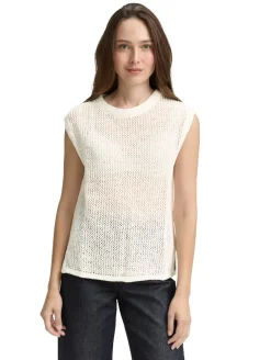 Pullunder mit Lochmuster whisper white
