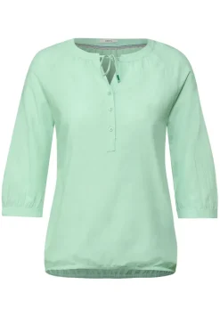 Raglanbluse in Unifarbe soft cheeky green