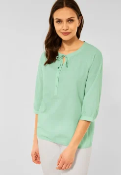 Raglanbluse in Unifarbe soft cheeky green