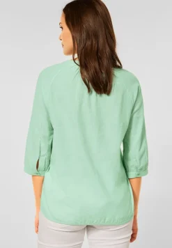 Raglanbluse in Unifarbe soft cheeky green