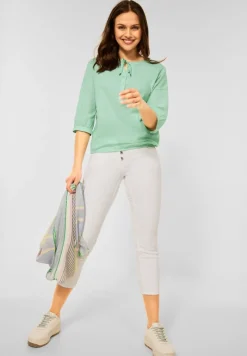 Raglanbluse in Unifarbe soft cheeky green
