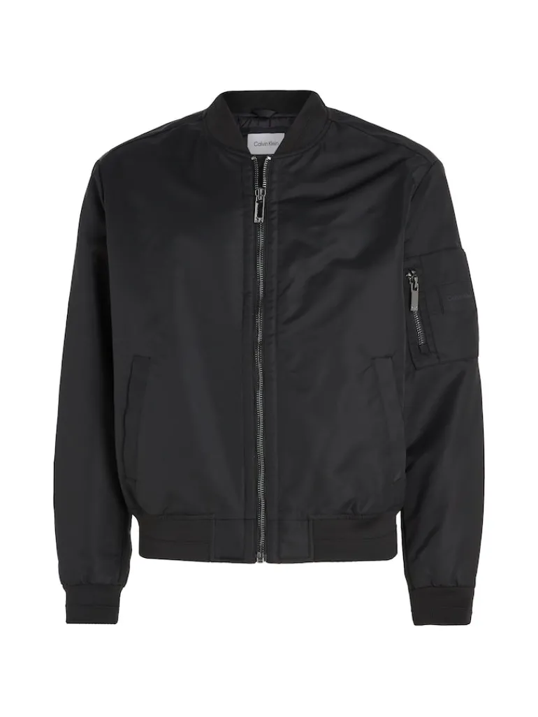 RECYCLED SATEEN HERO BOMBER ck black