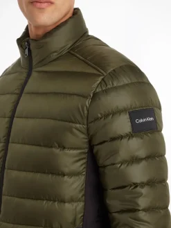 RECYCLED SIDE LOGO JACKET dark olive