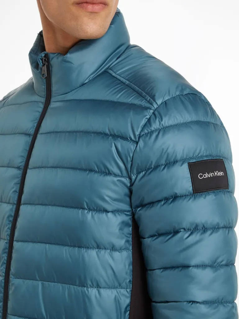 RECYCLED SIDE LOGO JACKET foamy ocean
