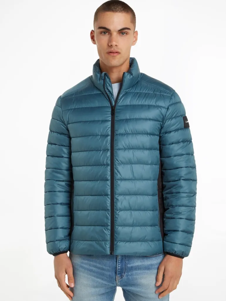RECYCLED SIDE LOGO JACKET foamy ocean