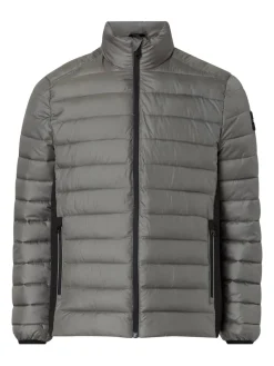 RECYCLED SIDE LOGO JACKET gunmetal