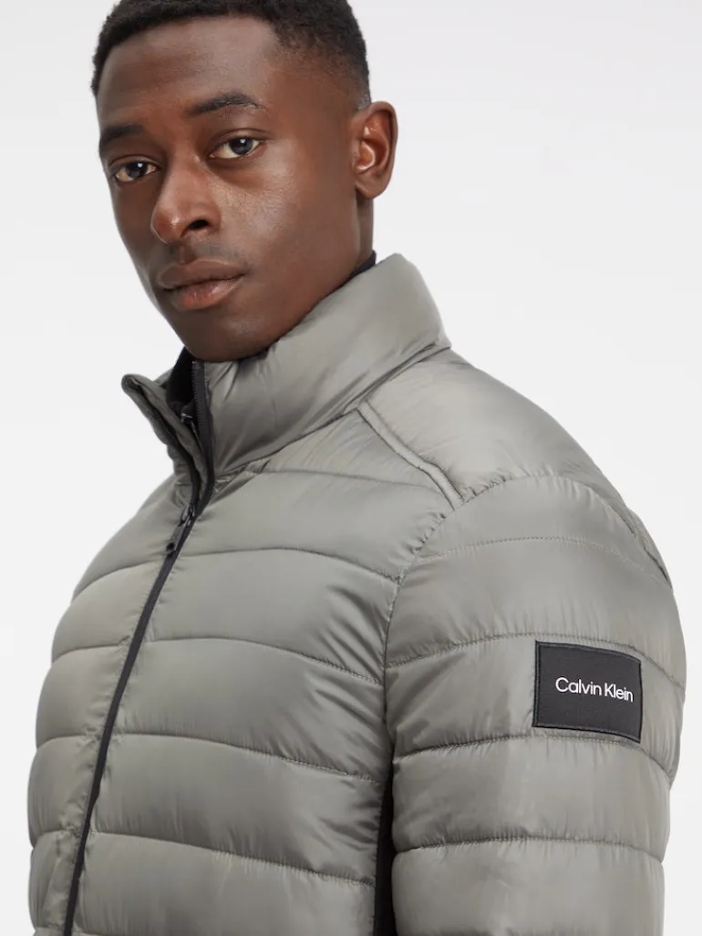 RECYCLED SIDE LOGO JACKET gunmetal