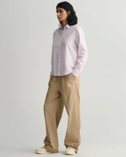 Regular Fit Broadcloth Bluse mit Streifen soothing lilac
