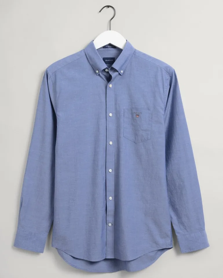 Regular Fit Broadcloth Hemd college blue