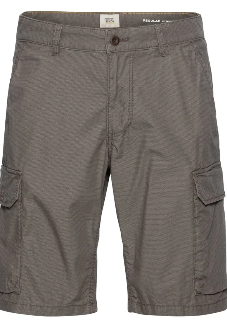 Regular Fit Cargo Shorts mit Minimal Print shadow grey