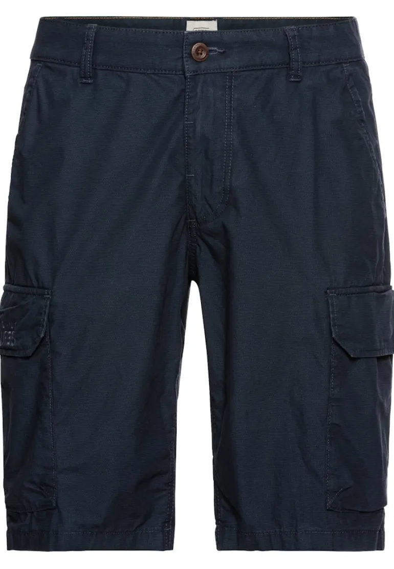 Regular Fit Cargo Shorts mit Minimal Print night blue
