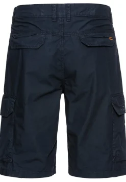 Regular Fit Cargo Shorts mit Minimal Print night blue