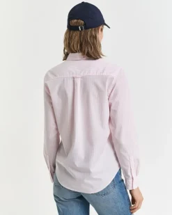 Regular Fit Classic Popeline Hemd mit Streifen light pink