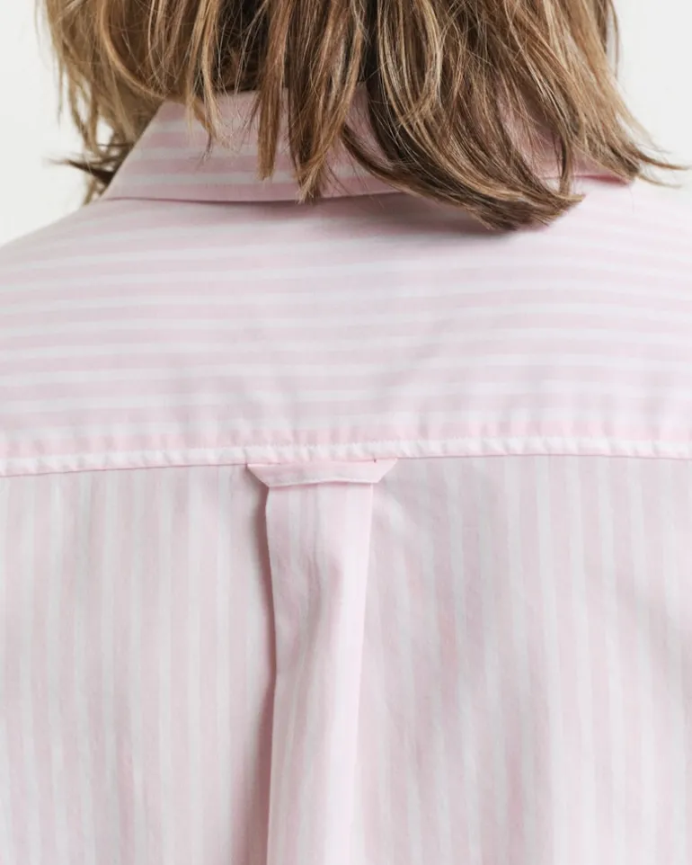 Regular Fit Classic Popeline Hemd mit Streifen light pink