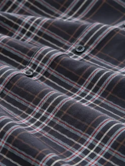 Regular Fit Flanell-Hemd mit Muster navy multicolor check