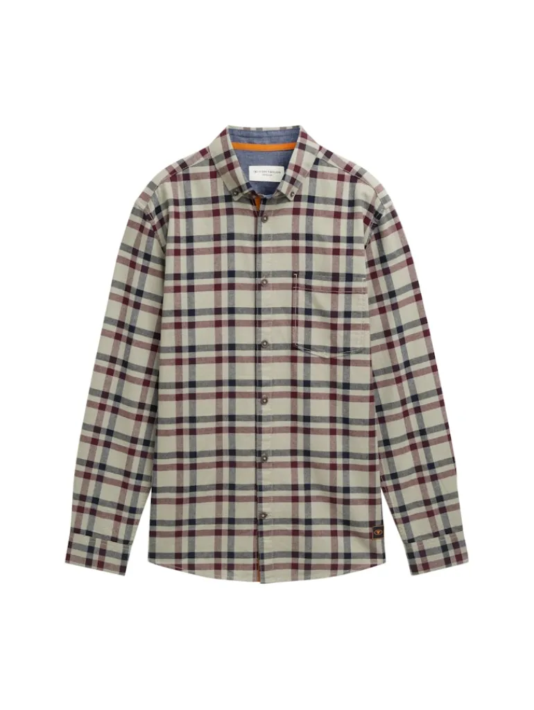 Regular Fit Hemd im Karomuster grass green purple check