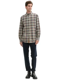 Regular Fit Hemd im Karomuster grass green purple check