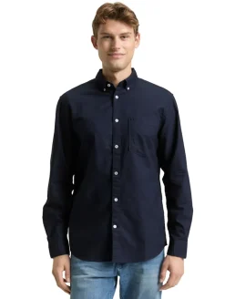Regular Fit Hemd mit Brusttasche navy