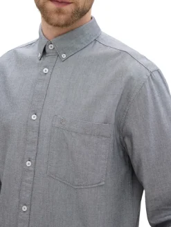 Regular Fit Hemd mit Brusttasche navy chambray