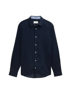 Regular Fit Hemd mit Logo-Stickerei sky captain blue