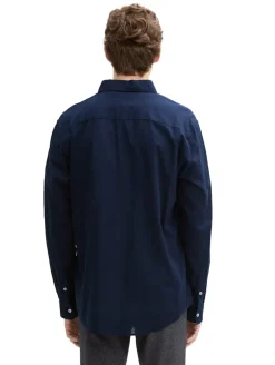 Regular Fit Hemd mit Logo-Stickerei sky captain blue
