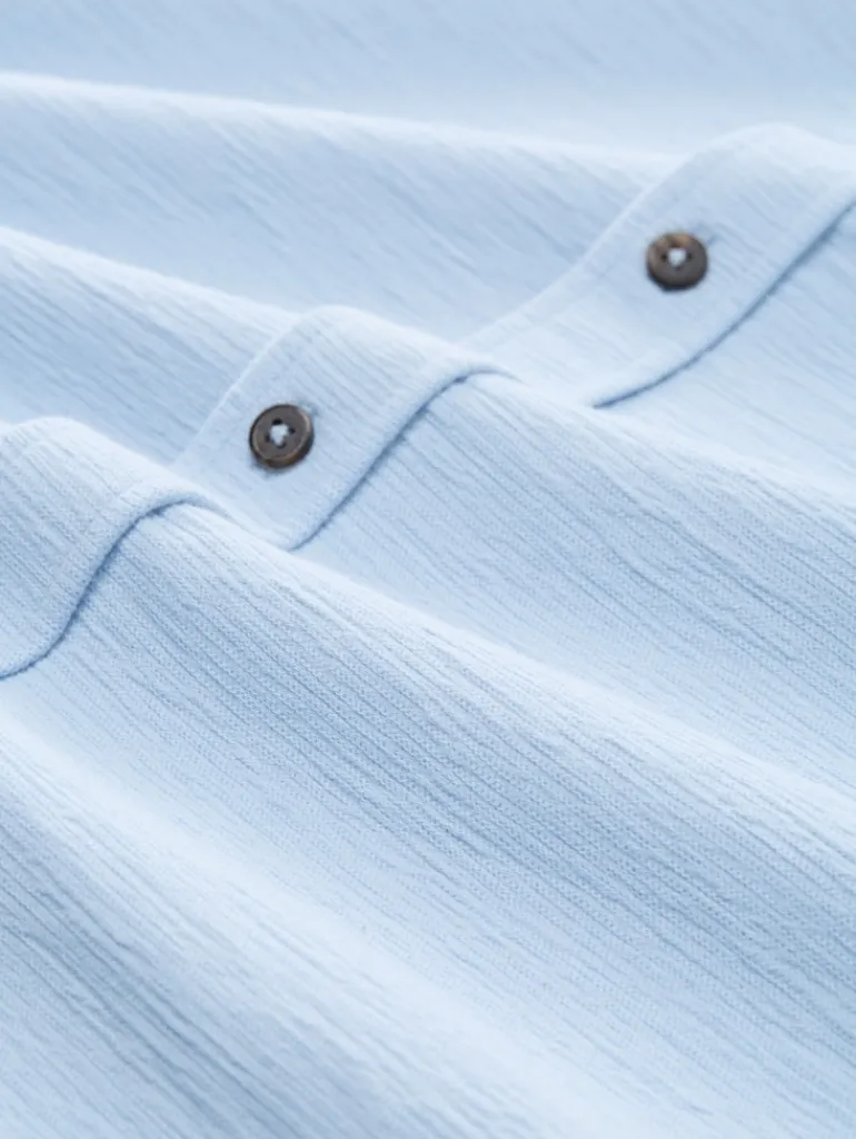 Regular Fit Kurzarmhemd aus Jersey light powder blue