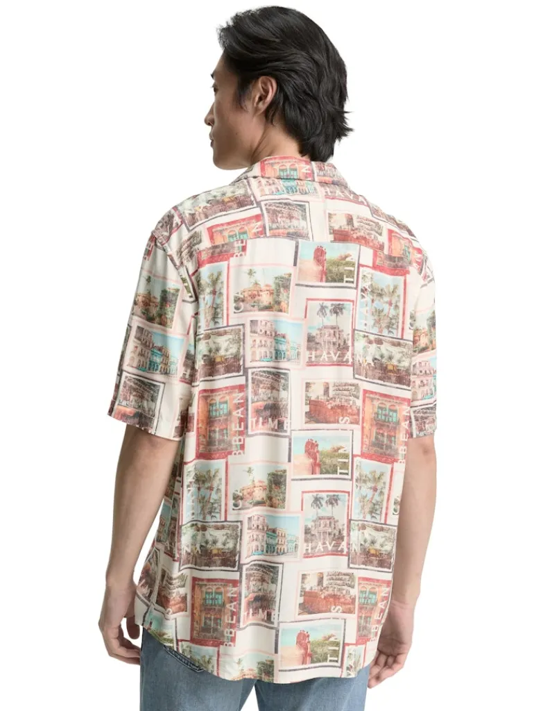 Regular Fit Kurzarmhemd im Hawaii-Look multi color photo design