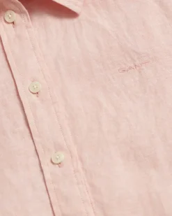 Regular Fit Leinen Chambray Bluse guava orange