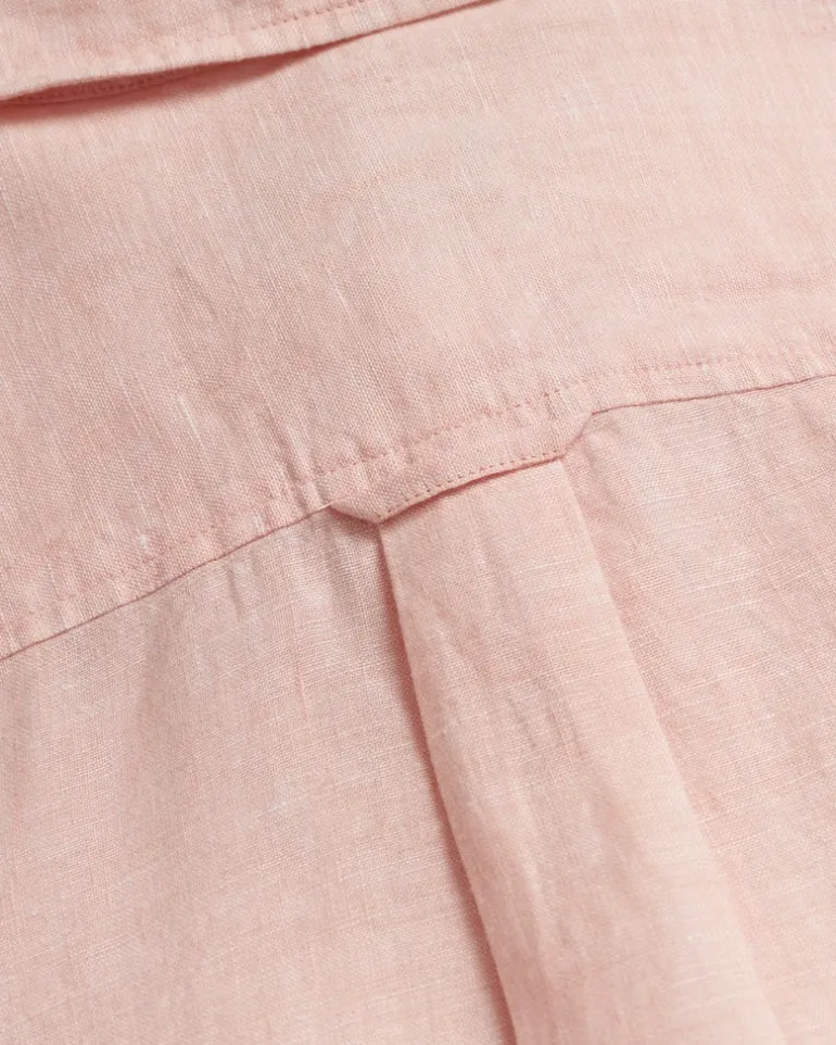 Regular Fit Leinen Chambray Bluse guava orange