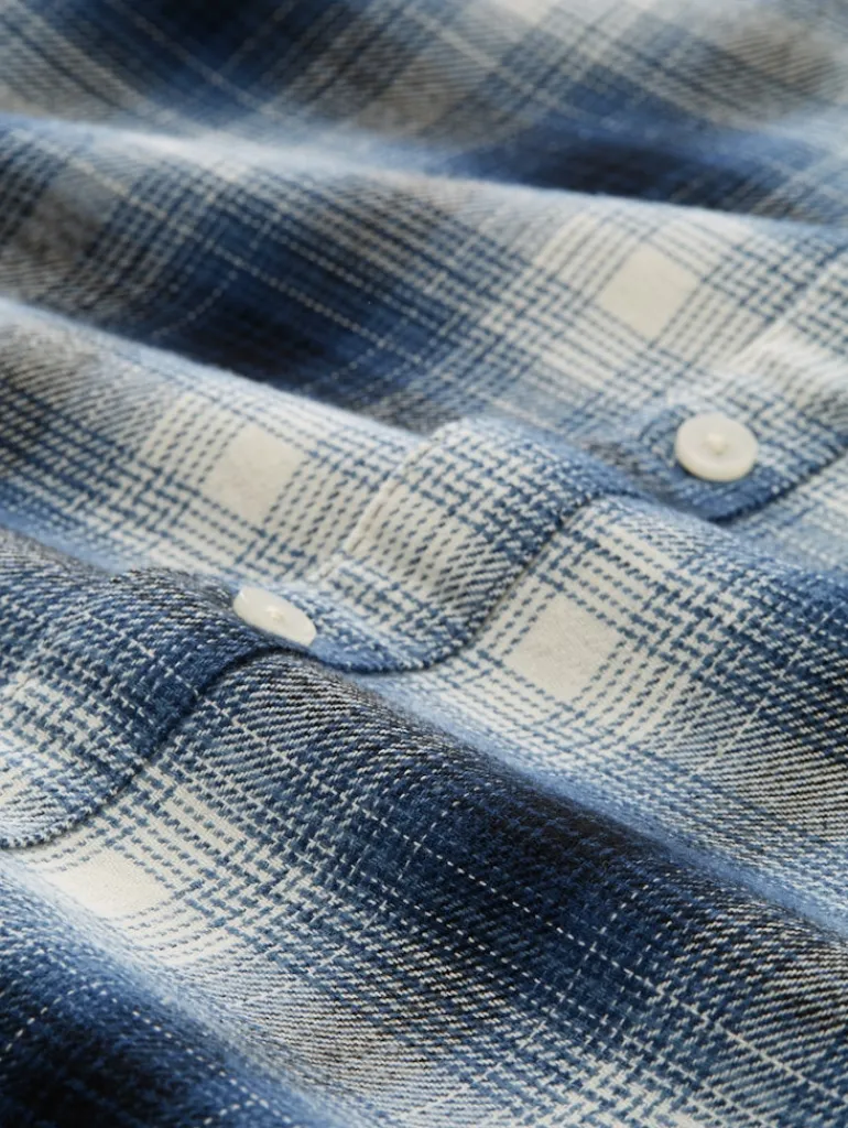 Relaxed Fit Hemd mit Karomuster blue shades check
