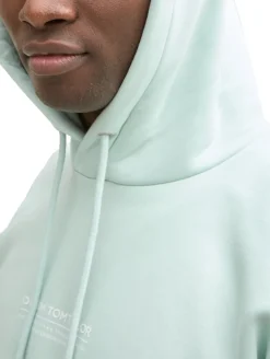 Relaxed Hoodie Sweatshirt mit Logo-Print sea foam