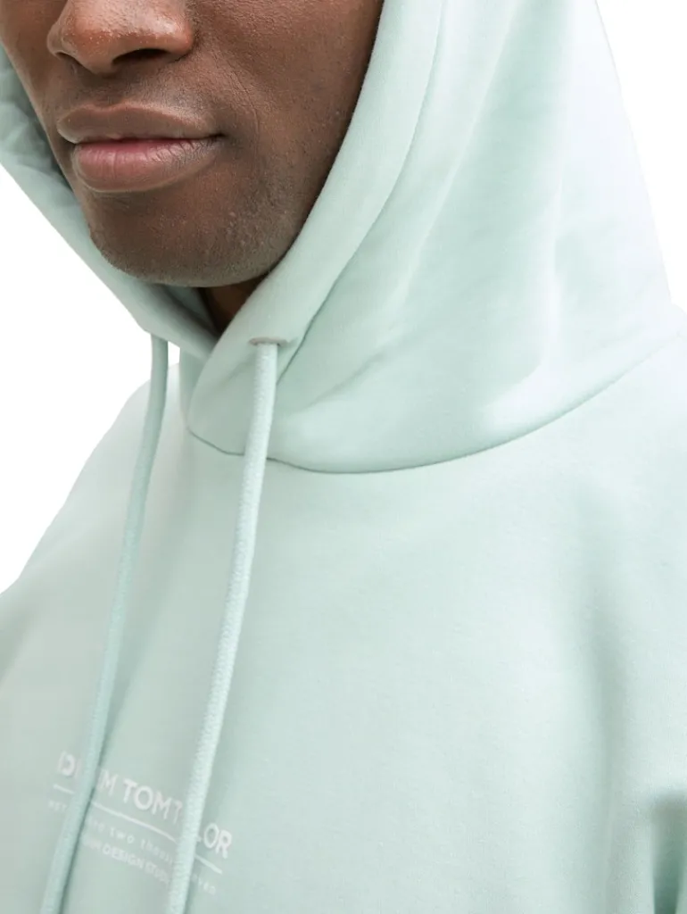 Relaxed Hoodie Sweatshirt mit Logo-Print sea foam