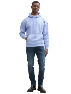 Relaxed Hoodie Sweatshirt mit Logo-Print brunnera blue