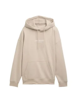 Relaxed Hoodie Sweatshirt mit Logo-Print light dove grey